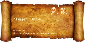 Pleyer Uriel névjegykártya
